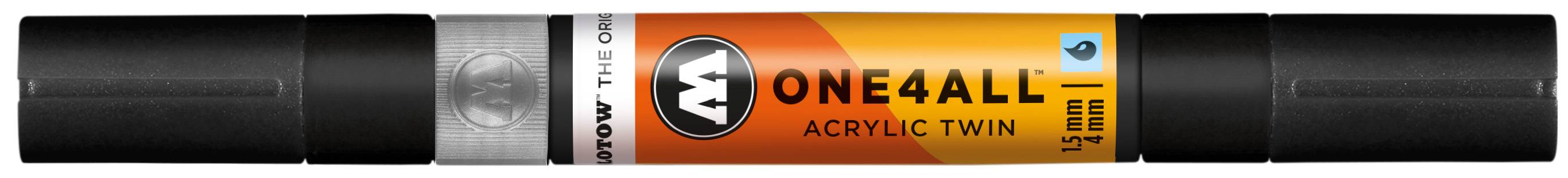 Acrylmarker ONE4ALL ACRYLIC TWIN 1,5-4mm, Nr. 180, signalschwarz