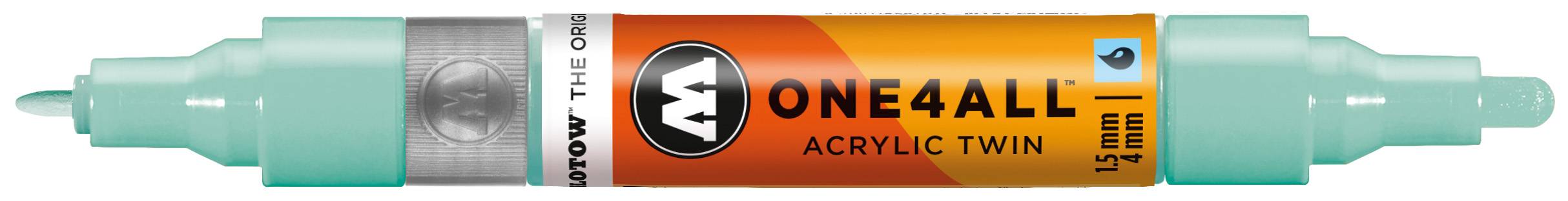 Permanentmarker One4All Acrylic Twin nachfüllbar 1,5 und 4mm lagoblau pastell