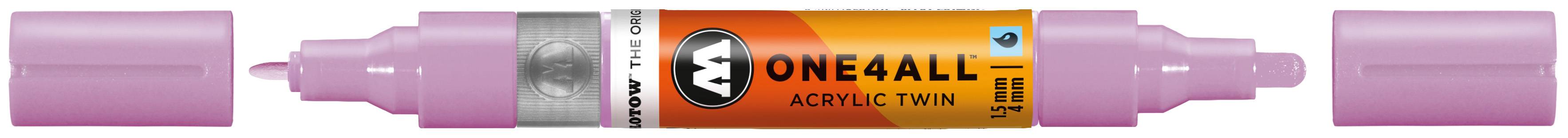 Permanentmarker One4All Acrylic Twin nachfüllbar 1,5 und 4mm flieder pastell