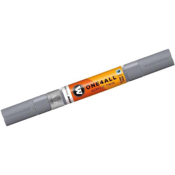 Permanentmarker One4All Acrylic Twin nachfüllbar 1,5 und 4mm cool grey pastell