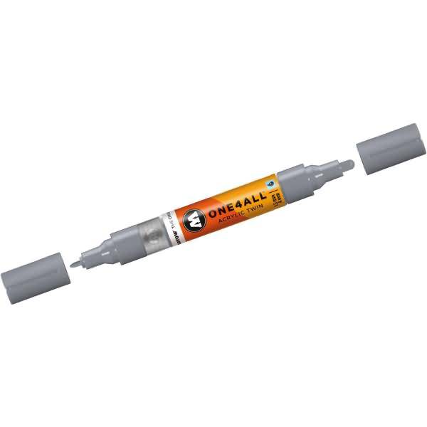 Permanentmarker One4All Acrylic Twin nachfüllbar 1,5 und 4mm cool grey pastell