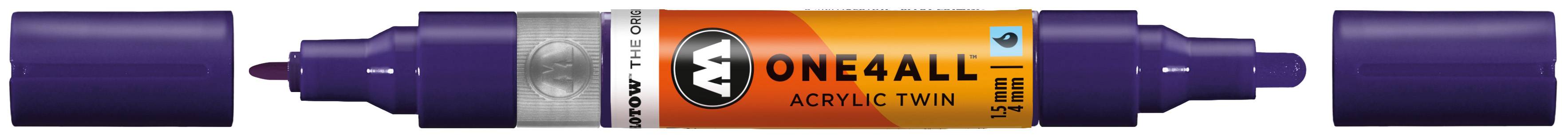 Acrylmarker ONE4ALL ACRYLIC TWIN 1,5-4mm, Nr. 043, violett dunkel