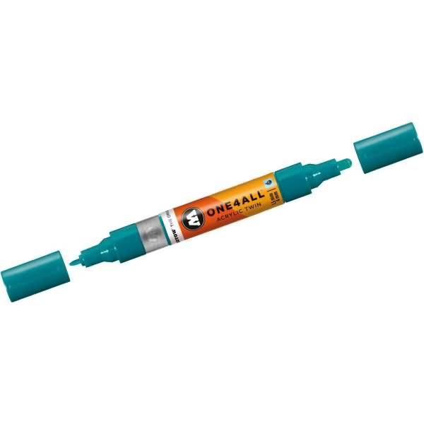 Permanentmarker One4All Acrylic Twin nachfüllbar 1,5 und 4mm lagunenblau