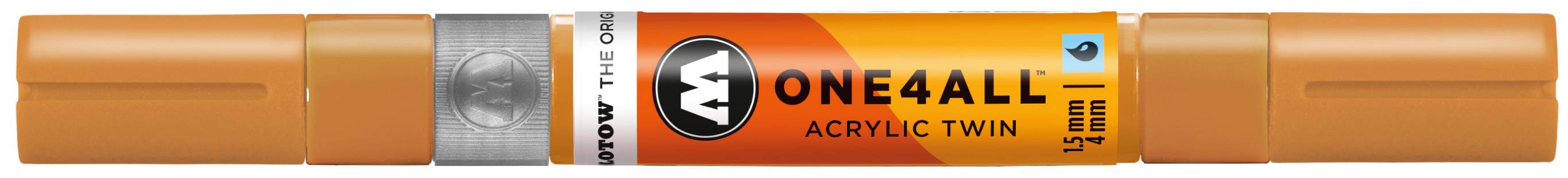 Permanentmarker One4All Acrylic Twin nachfüllbar 1,5 und 4mm ockerbraun hell