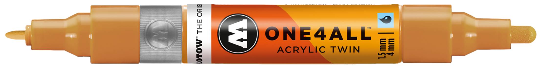 Permanentmarker One4All Acrylic Twin nachfüllbar 1,5 und 4mm ockerbraun hell