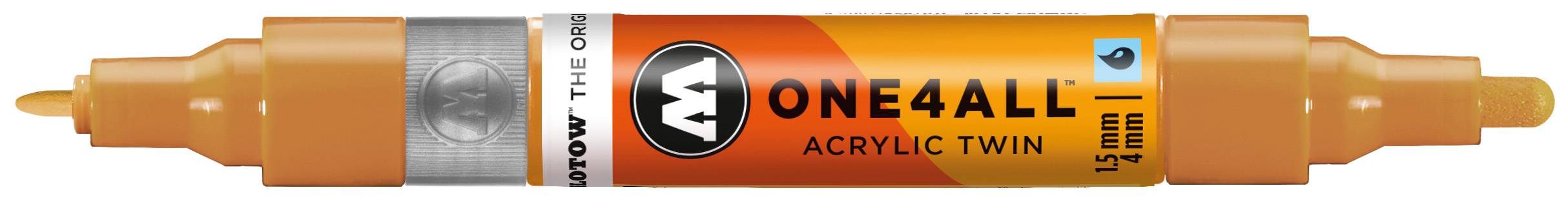 Permanentmarker One4All Acrylic Twin nachfüllbar 1,5 und 4mm ockerbraun hell