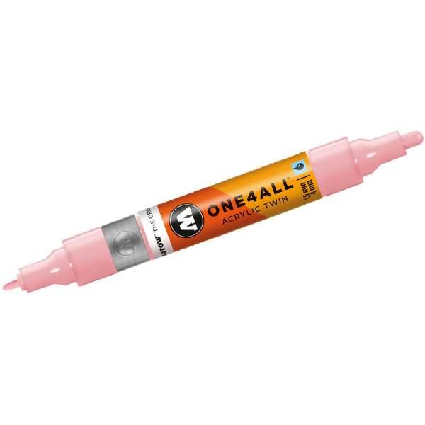 Permanentmarker One4All Acrylic Twin nachfüllbar 1,5 und 4mm haut pastell