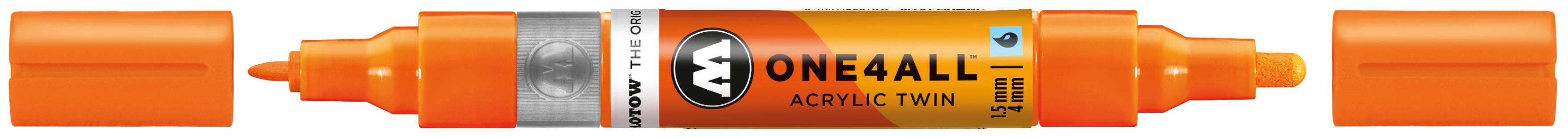Acrylmarker ONE4ALL ACRYLIC TWIN 1,5-4mm, Nr. 218, neonorange