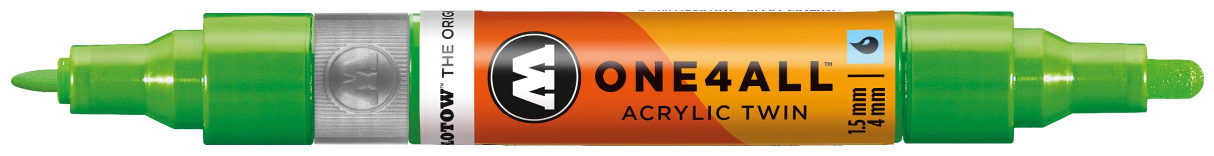 Acrylmarker ONE4ALL ACRYLIC TWIN 1,5-4mm, Nr. 219, neongrün