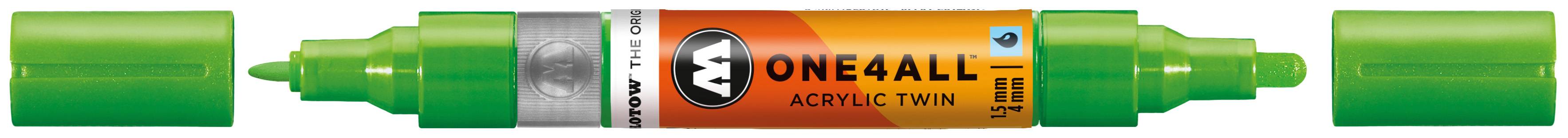 Acrylmarker ONE4ALL ACRYLIC TWIN 1,5-4mm, Nr. 219, neongrün
