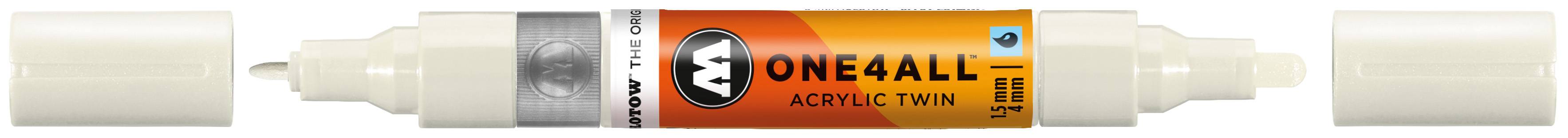 Acrylmarker ONE4ALL ACRYLIC TWIN 1,5-4mm, Nr. 229, naturweiss