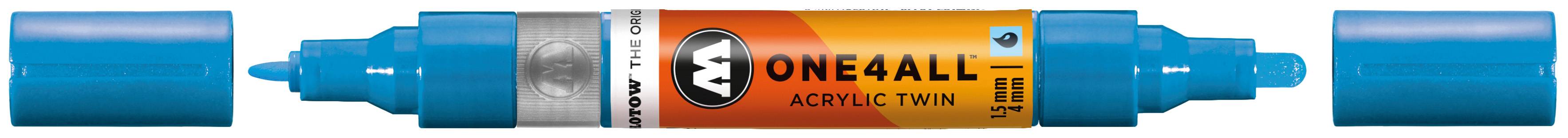 Acrylmarker ONE4ALL ACRYLIC TWIN 1,5-4mm, Nr. 230, schockblau