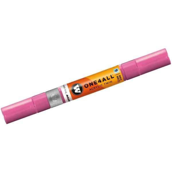Permanentmarker One4All Acrylic Twin nachfüllbar 1,5 und 4mm fuchsiapink