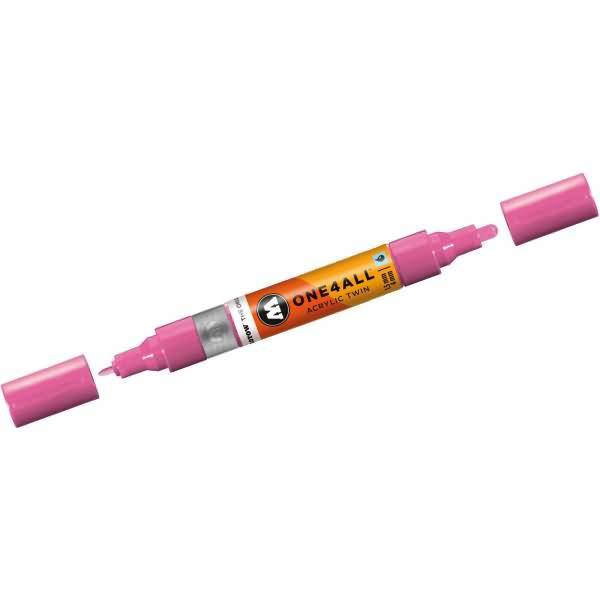 Permanentmarker One4All Acrylic Twin nachfüllbar 1,5 und 4mm fuchsiapink