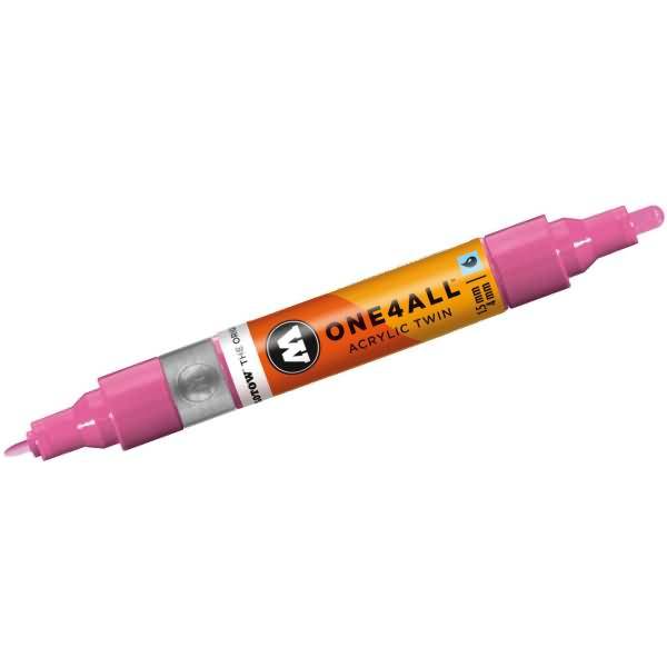 Permanentmarker One4All Acrylic Twin nachfüllbar 1,5 und 4mm fuchsiapink