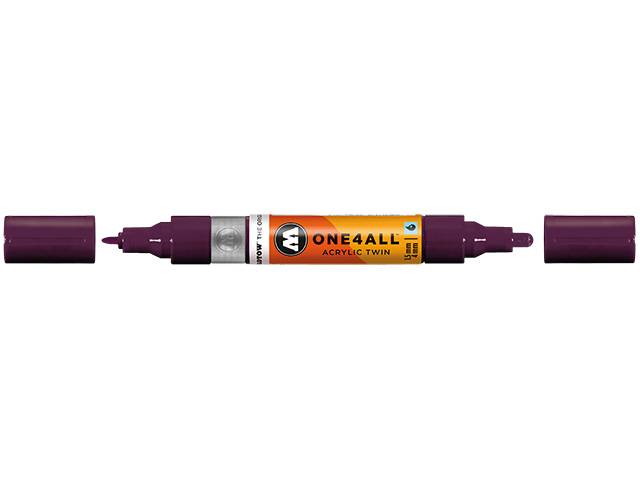 Permanentmarker One4All Acrylic Twin nachfüllbar 1,5 und 4mm purpurviolett