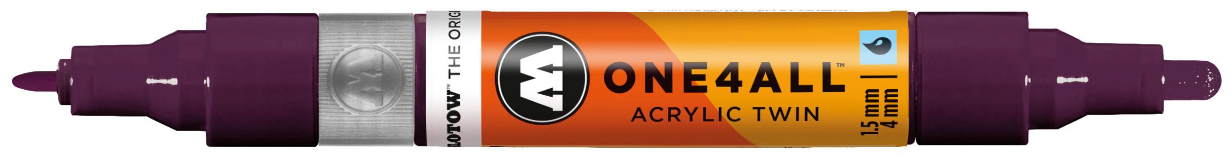 Permanentmarker One4All Acrylic Twin nachfüllbar 1,5 und 4mm purpurviolett