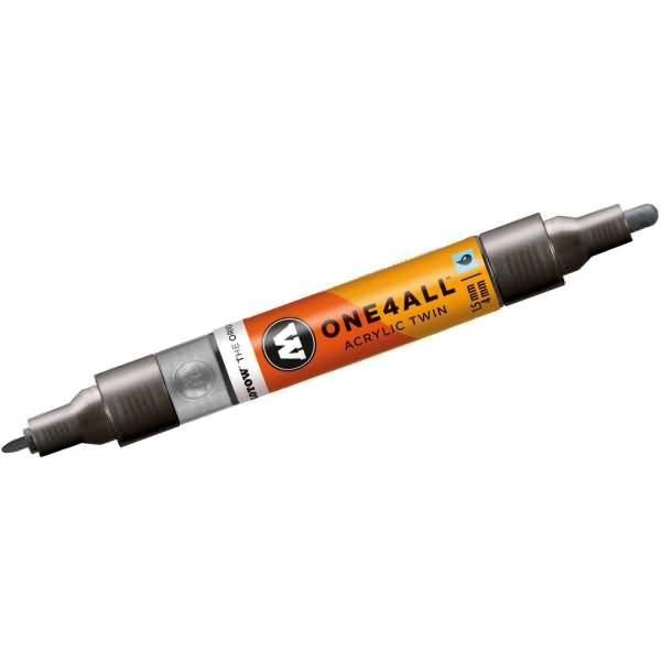 Permanentmarker One4All Acrylic Twin nachfüllbar 1,5 + 4mm metallic schwarz