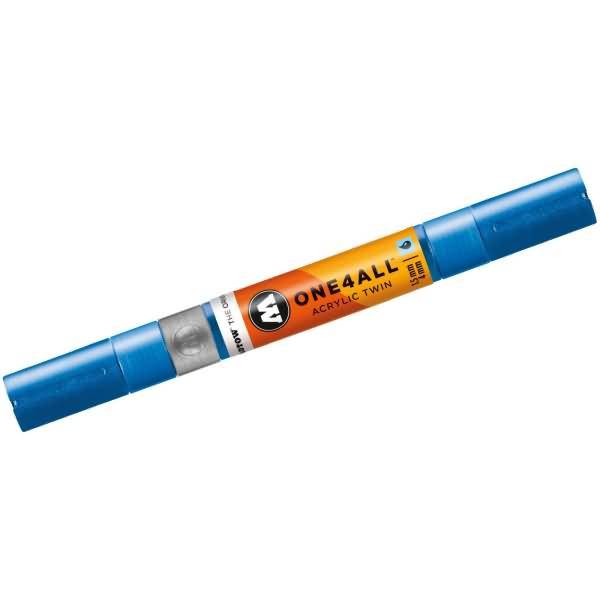 Permanentmarker One4All Acrylic Twin nachfüllbar 1,5 und 4mm metallic blau