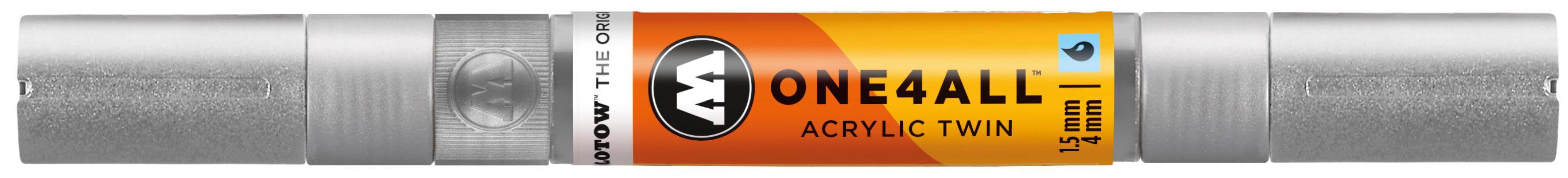 Permanentmarker One4All Acrylic Twin nachfüllbar 1,5 und 4mm metallic silber
