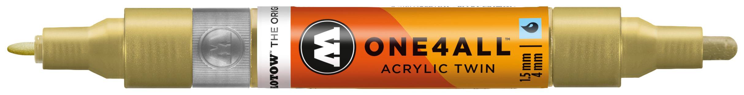 Acrylmarker ONE4ALL ACRYLIC TWIN 1,5-4mm, Nr. 228, metallic gold