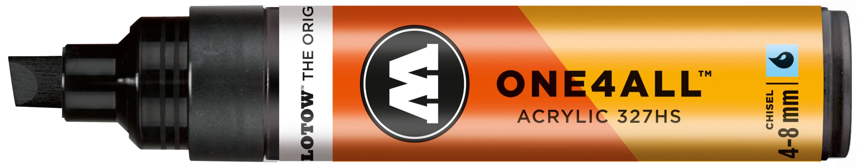 Acrylmarker ONE4ALL ACRYLIC 327HS 4-8mm, Nr. 180, signalschwarz