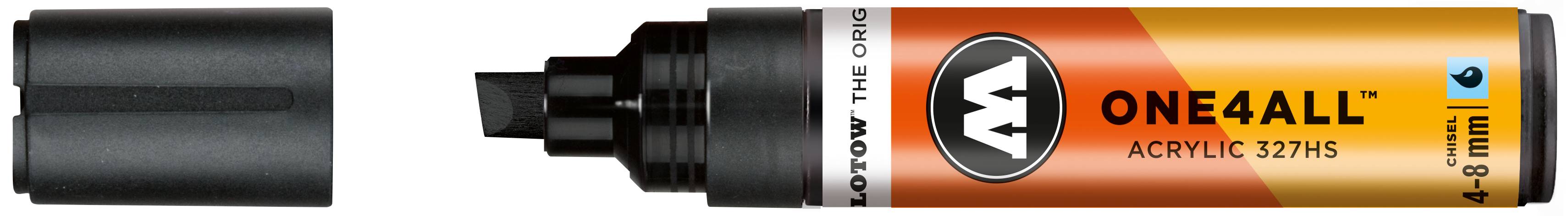 Acrylmarker ONE4ALL ACRYLIC 327HS 4-8mm, Nr. 180, signalschwarz