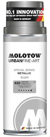 Sprühdose URBAN FINE-ART, Metallic Lack 400ml, metallic silber