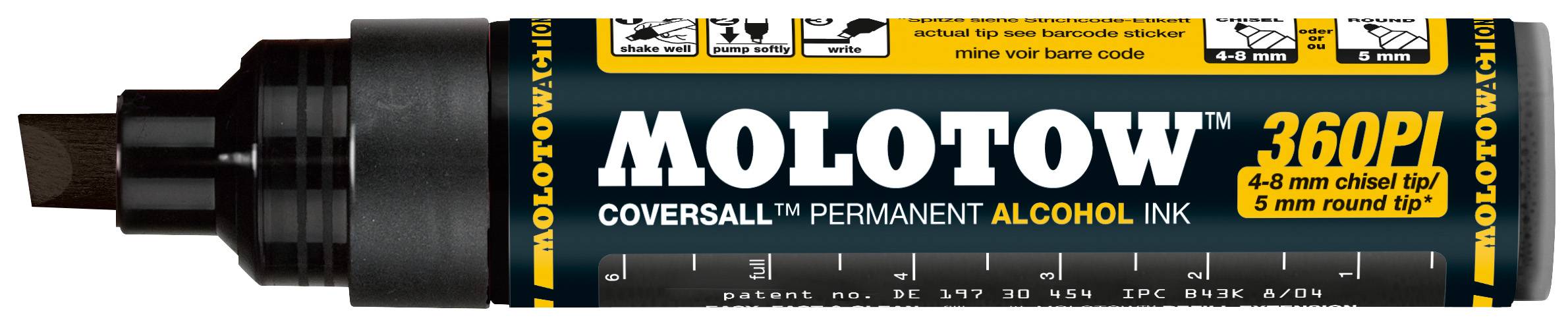 Permanent Marker COVERSALL 360PI 4-8mm, Taschenformat, signalschwarz