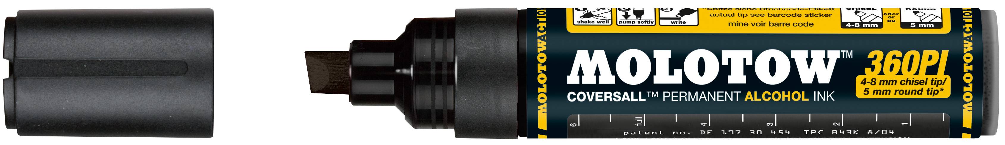 Permanent Marker COVERSALL 360PI 4-8mm, Taschenformat, signalschwarz