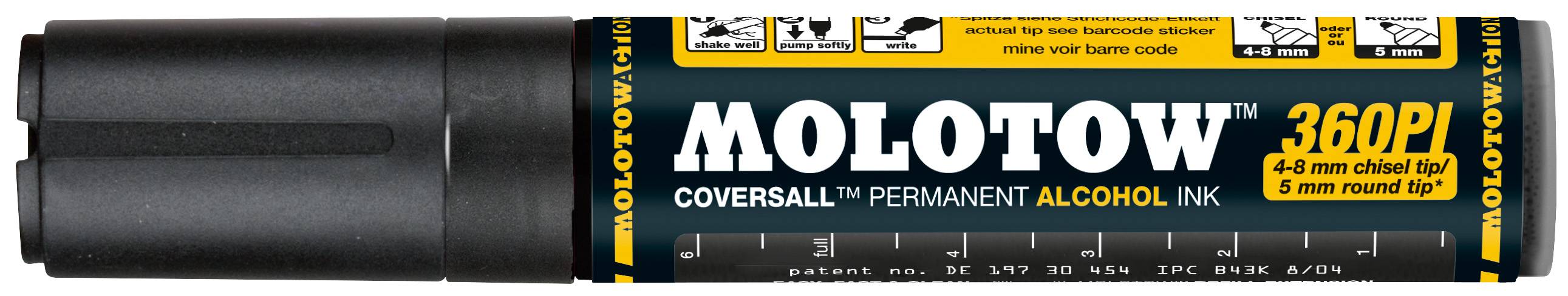 Permanent Marker COVERSALL 360PI 4-8mm, Taschenformat, signalschwarz