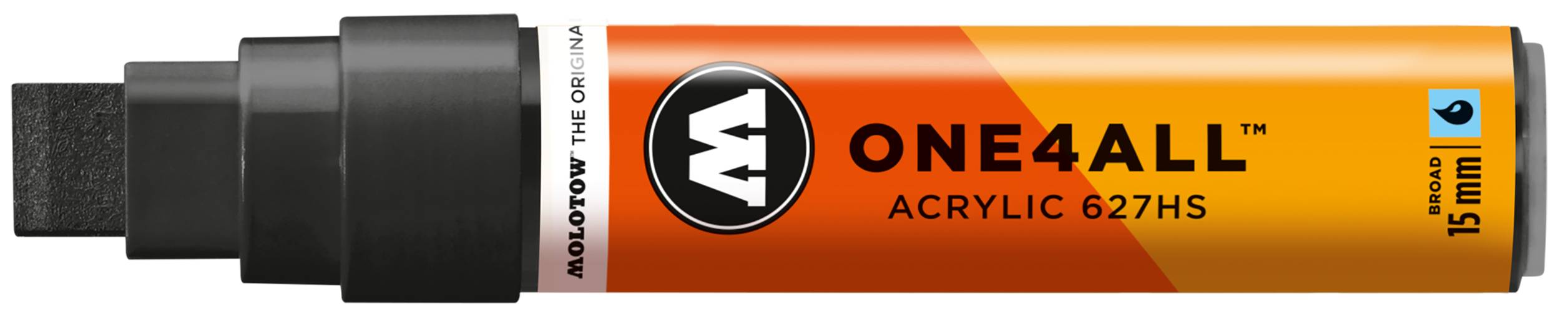 Acrylmarker ONE4ALL ACRYLIC 627HS 15mm, Nr. 180, signalschwarz