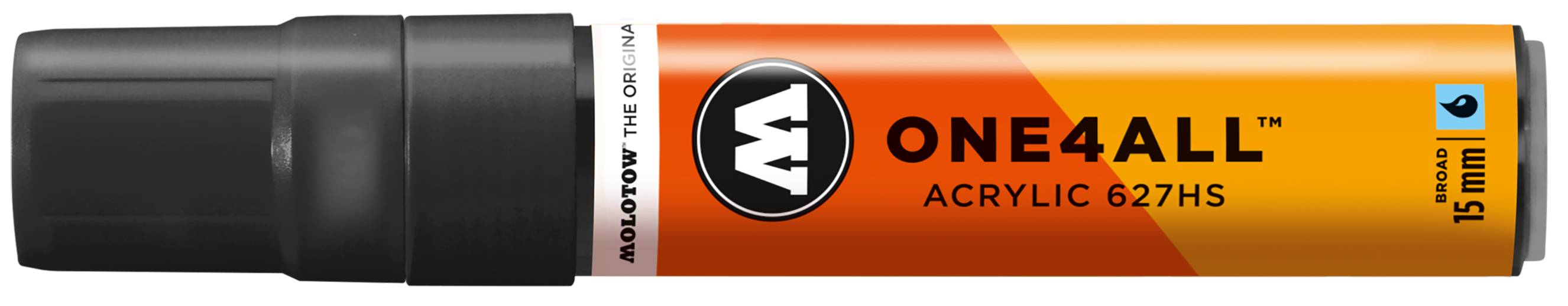Acrylmarker ONE4ALL ACRYLIC 627HS 15mm, Nr. 180, signalschwarz