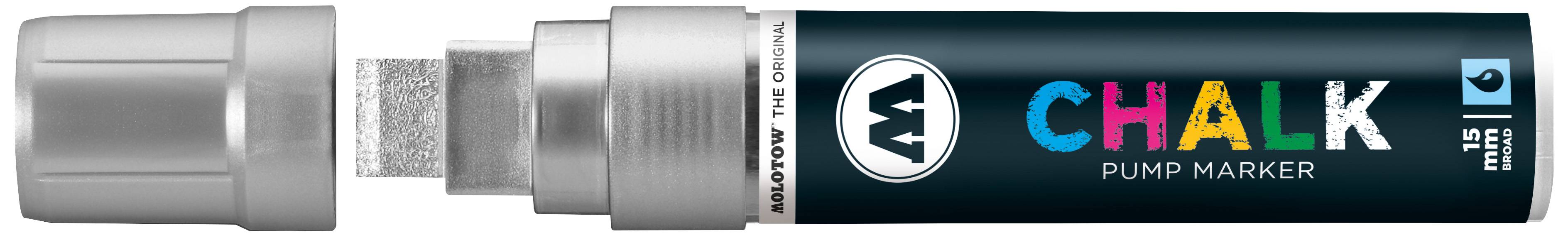 Kreidemarker CHALK 15mm, Nr. 001, metallic silber