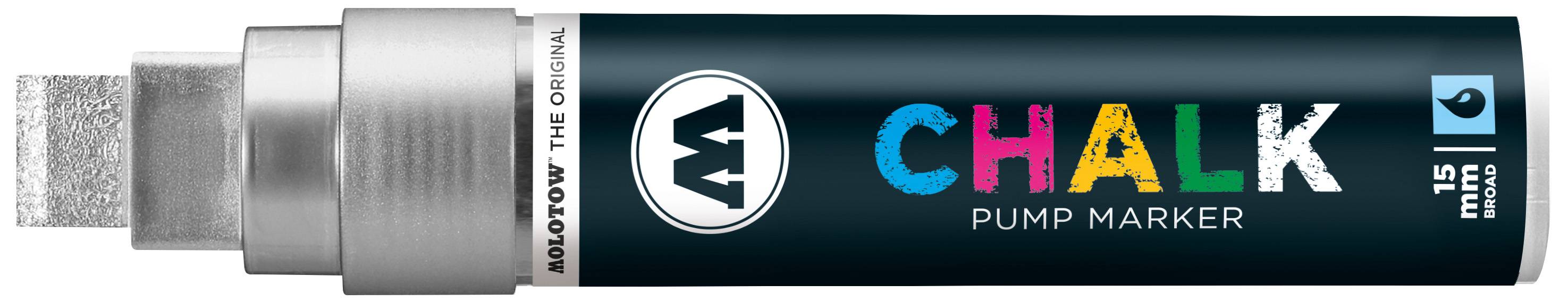 Kreidemarker CHALK 15mm, Nr. 001, metallic silber