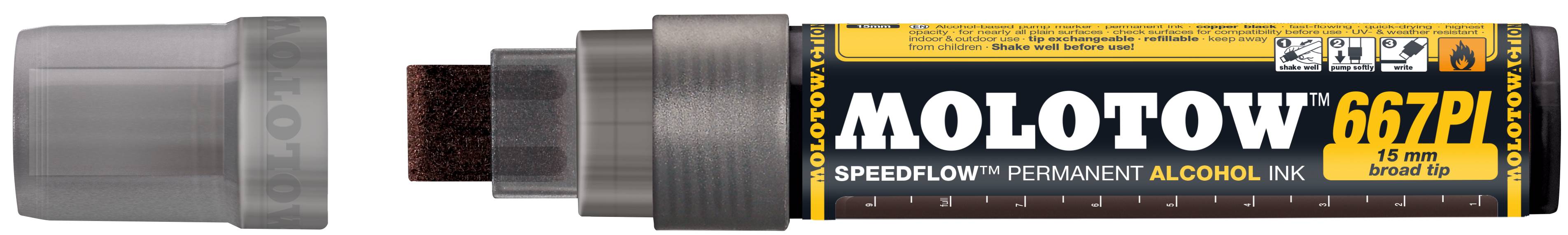 SPEEDFLOW Marker 667PI 15mm, copper black