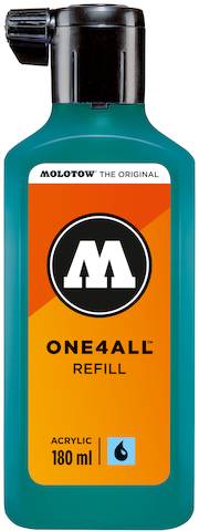 Nachfüllflasche ONE4ALL ACRYLIC 180ml, Nr. 206, lagunenblau