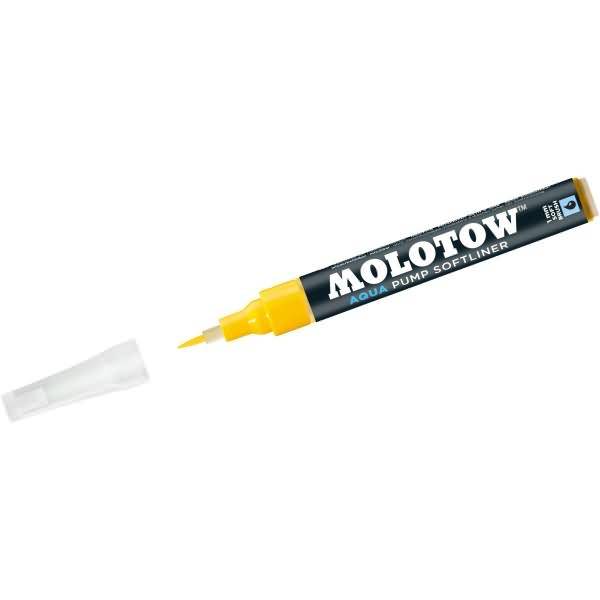 Pinselmarker Pump Softliner Aqua 1mm primärgelb