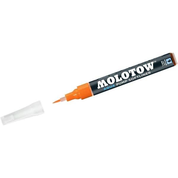 Pinselmarker Pump Softliner Aqua 1mm orange