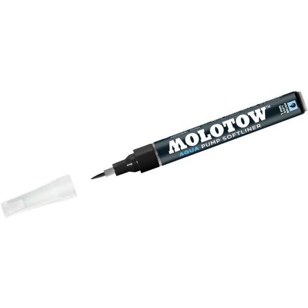 Pinselmarker Pump Softliner Aqua 1mm tiefschwarz