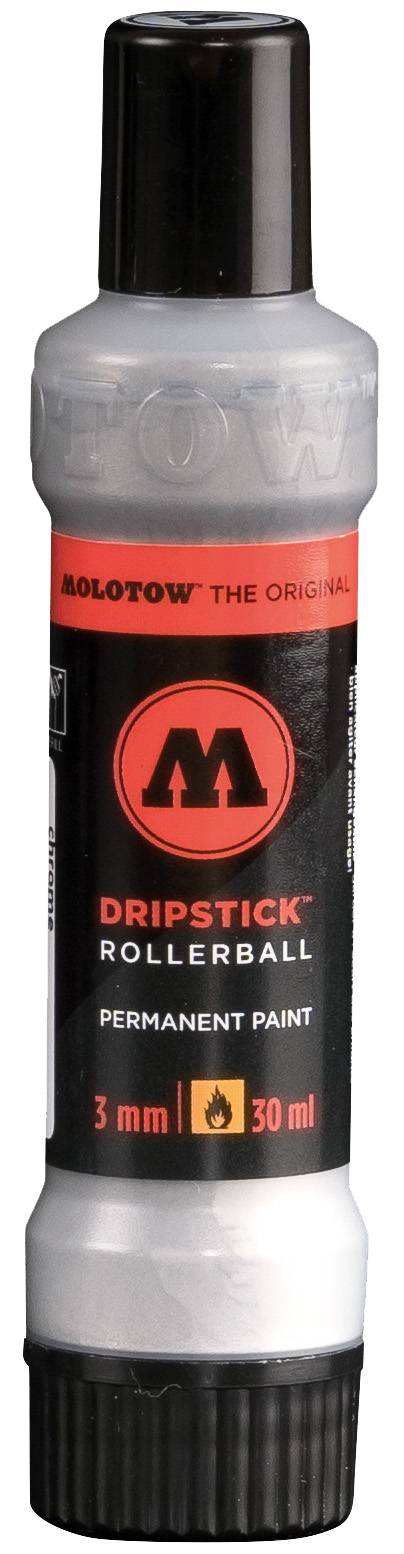 Dripstick Rollerball PP 3mm 30ml, chrom, Squeeze Bottle