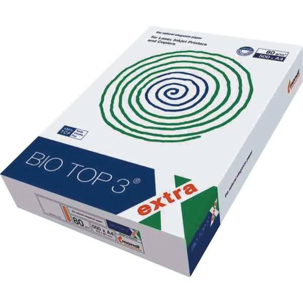 Multifunktionspapier A4 Bio Top3 80g/qm weiß VE=500 Blatt