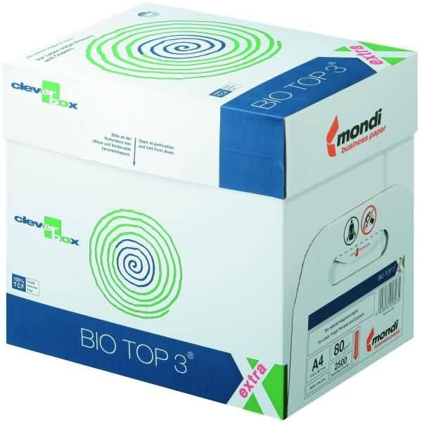 Multifunktionspapier Bio Top 3 A4 80 g weiß VE=2500 Blatt