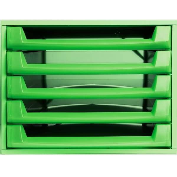 Schubladenbox The Box Open Linicolor 5 Fächer apfelgrün transluzent