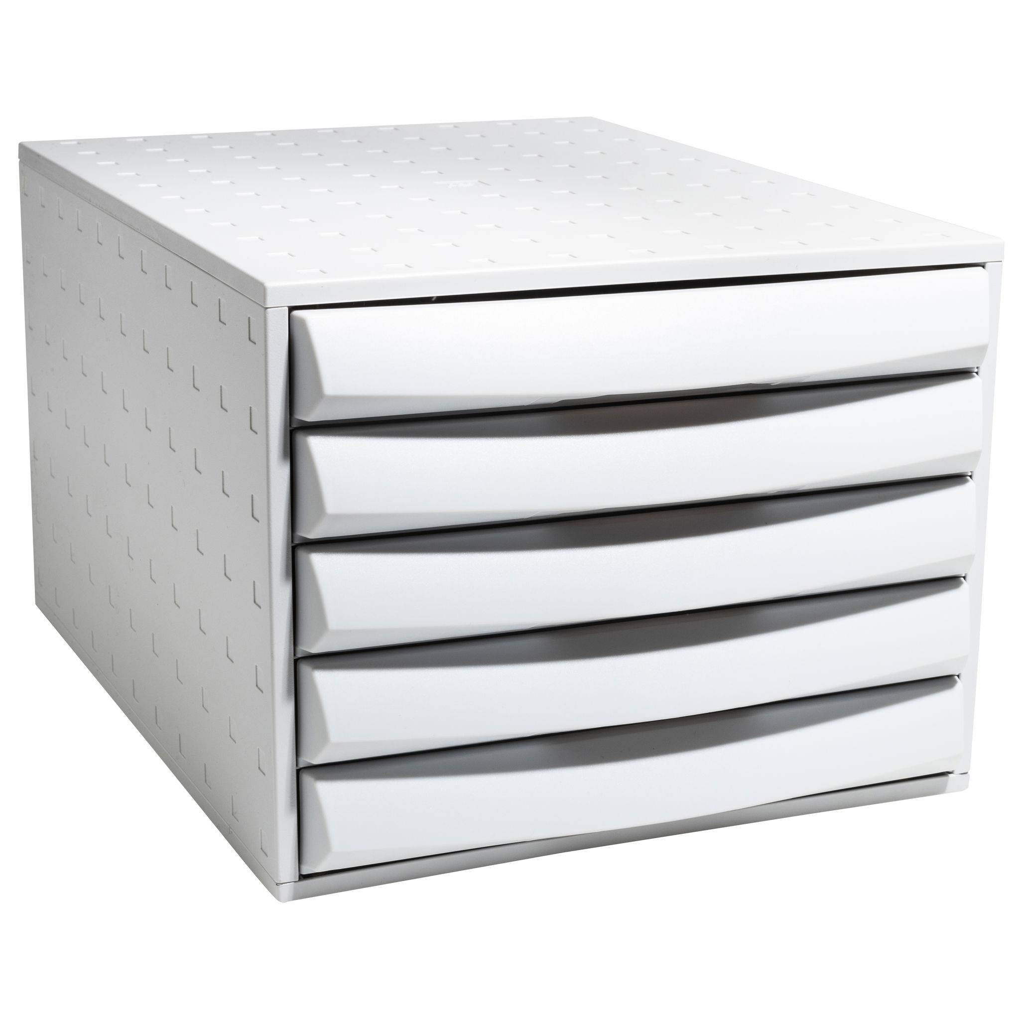 Exacompta Schubladenbox THE BOX 5 geschlossene Schubladen Lichtgrau 222040D