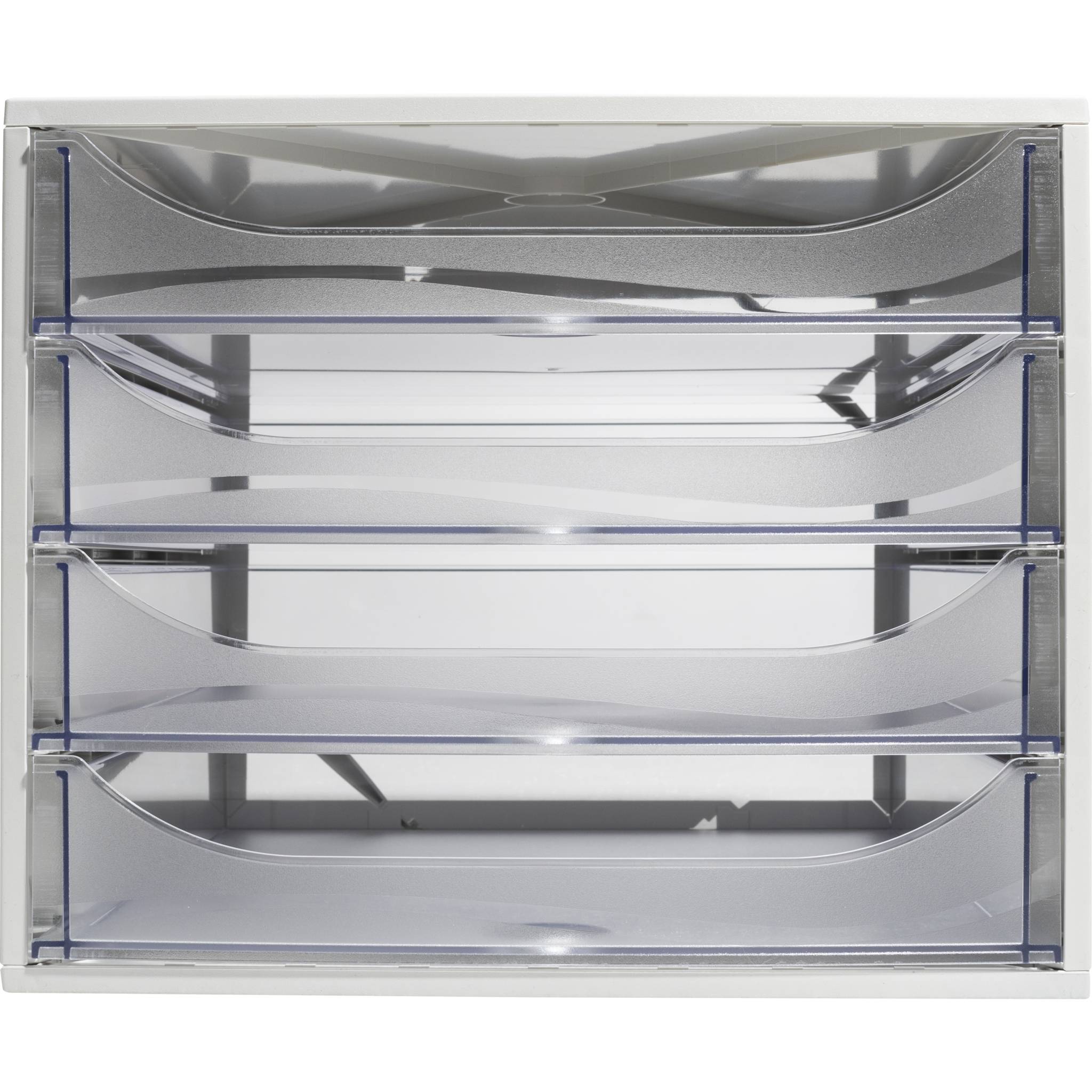 Exacompta ECOBOX Schubladenbox mit 4 Schubladen - Kristall - 228323D