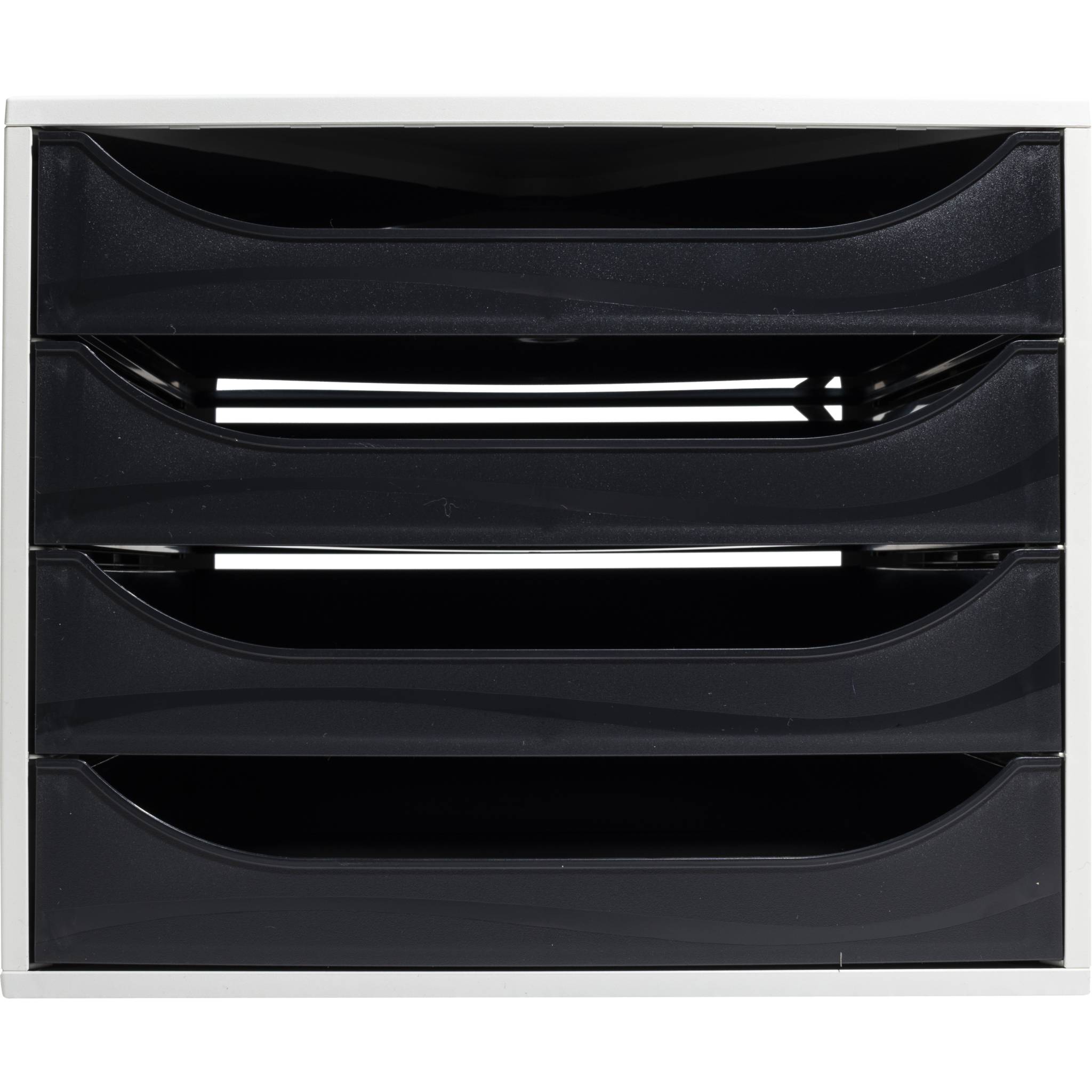 Exacompta ECOBOX Schubladenbox mit 4 Schubladen - Schwarz - 2286014D