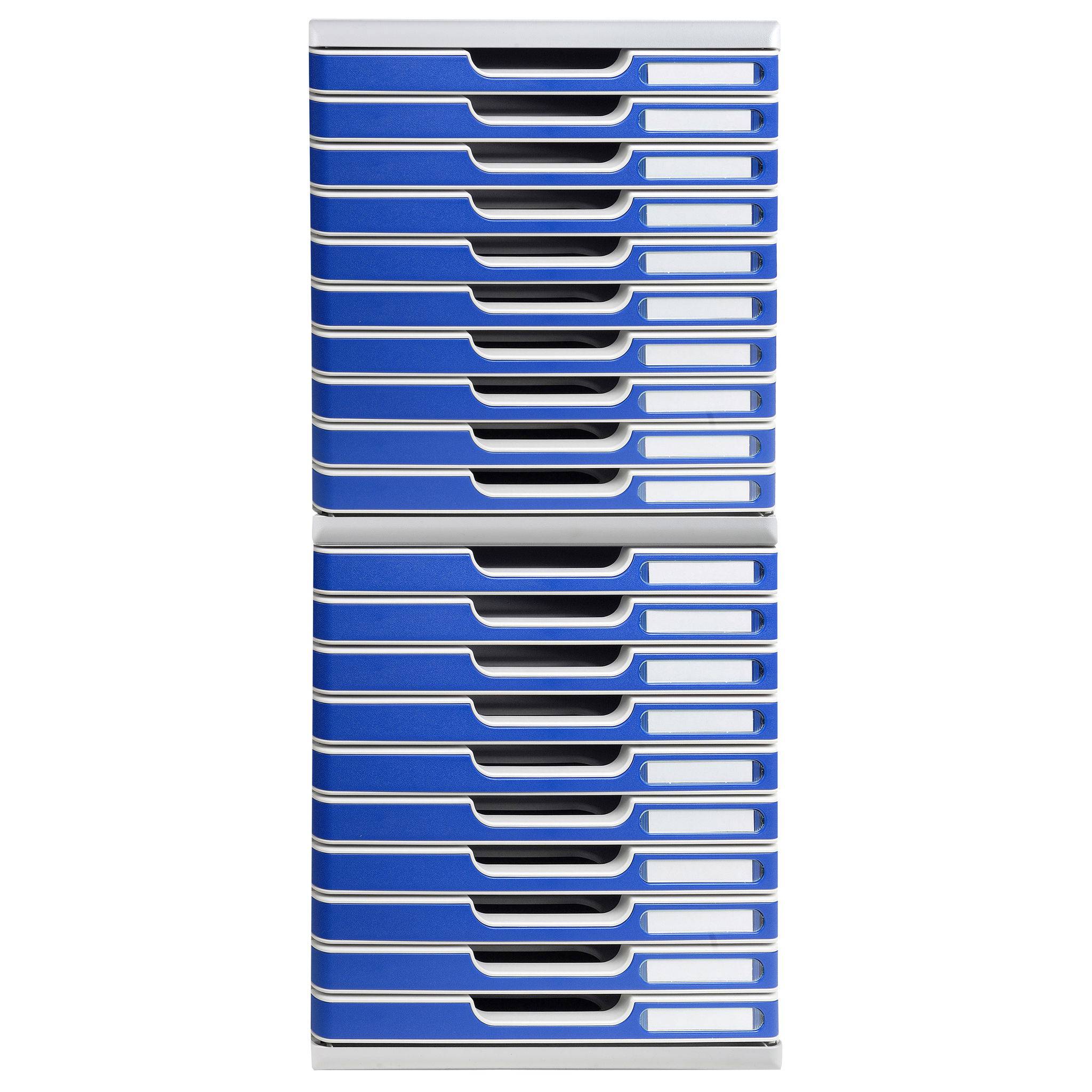 Exacompta Modulo A4, 10 geschlossene Schubladen, Office - Blau - 302003D