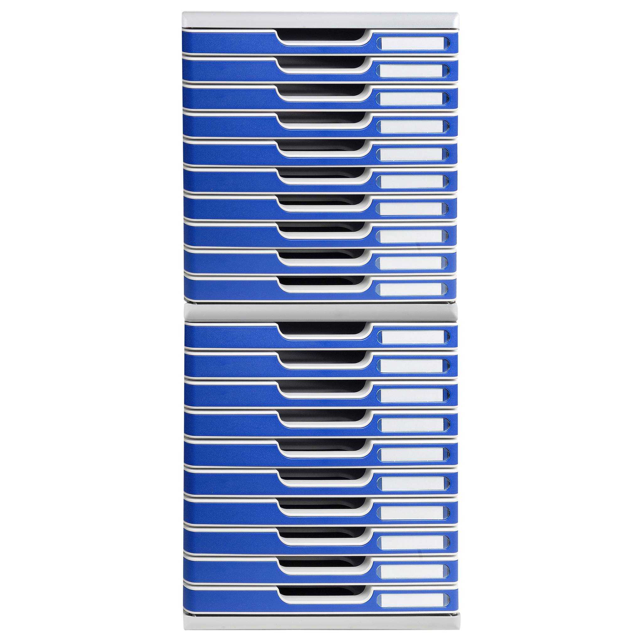 Exacompta Modulo A4, 10 geschlossene Schubladen, Office - Blau - 302003D