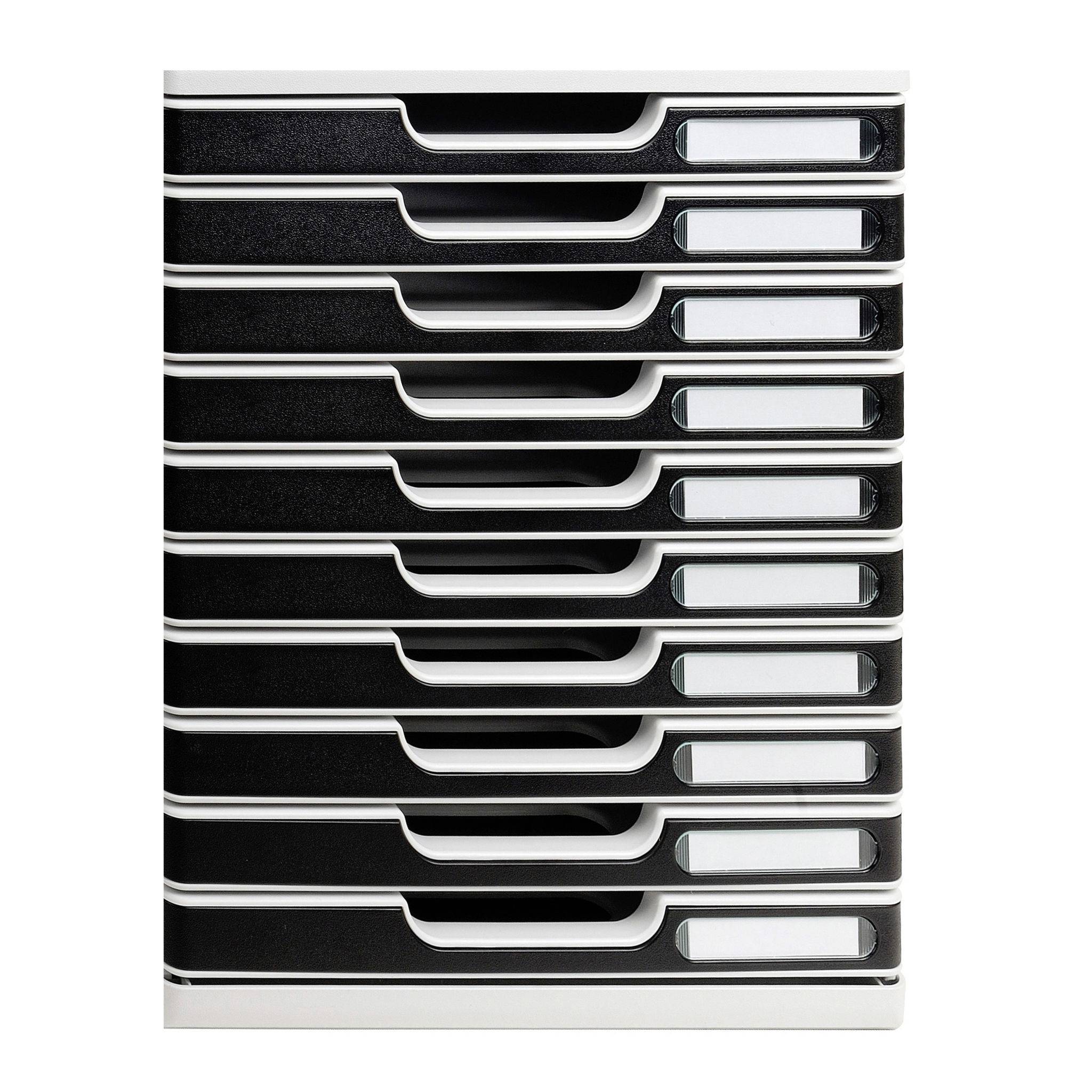Exacompta Modulo A4, 10 geschlossene Schubladen, Office - Schwarz - 302014D